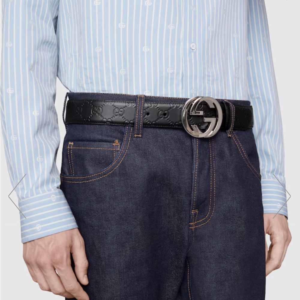 Gucci Signature Leather Belt - Picture 2 of 8